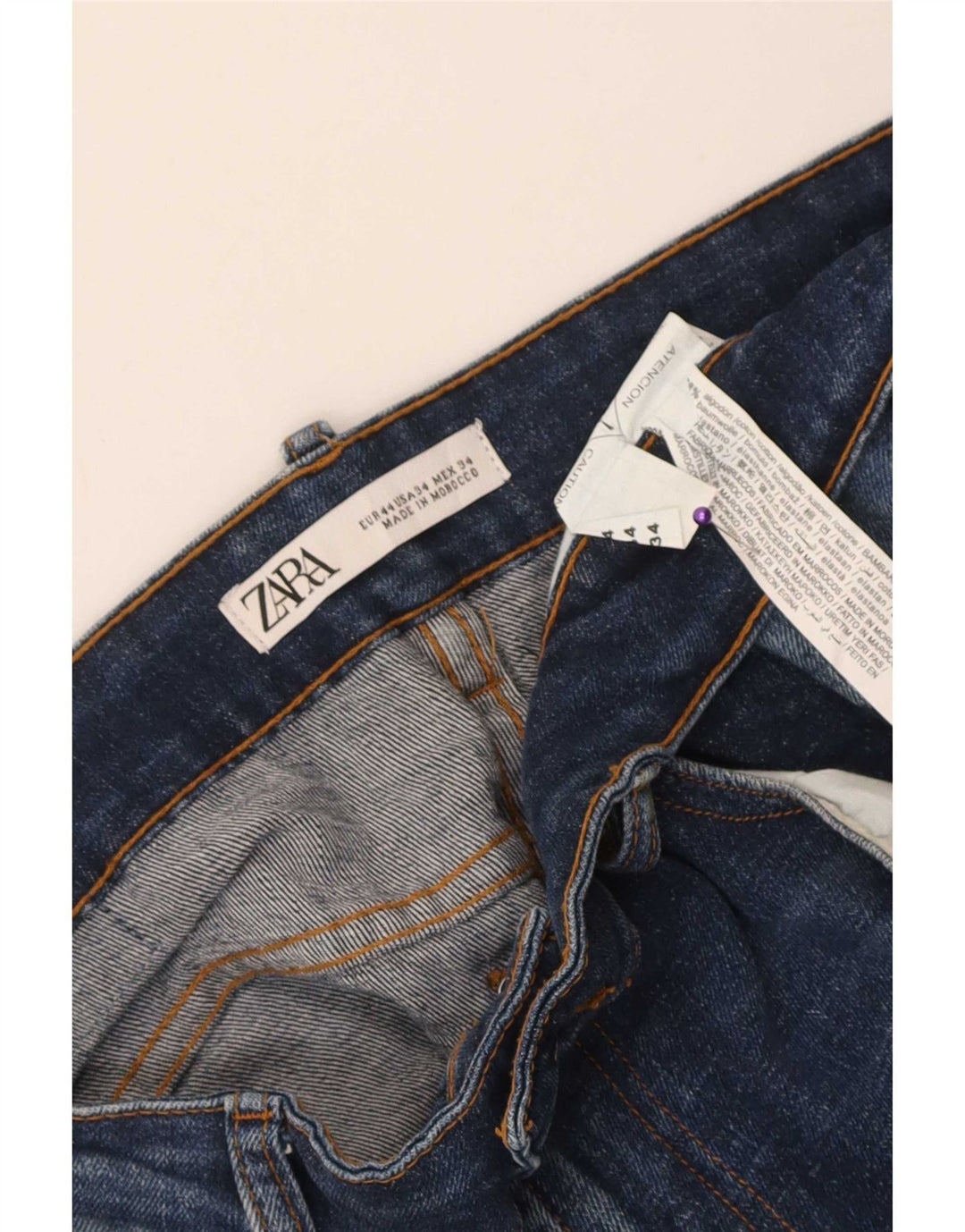 Zara Herren Slim Jeans EU 44 Large W34 L29 Blaue Baumwolle