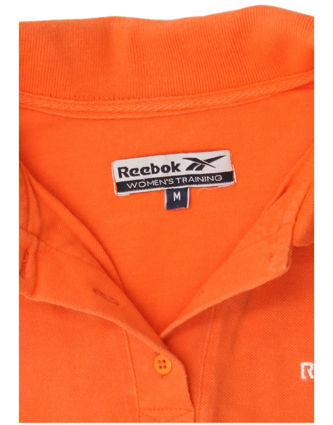 Reebok Damen Poloshirt UK 12 Medium Orange Baumwolle