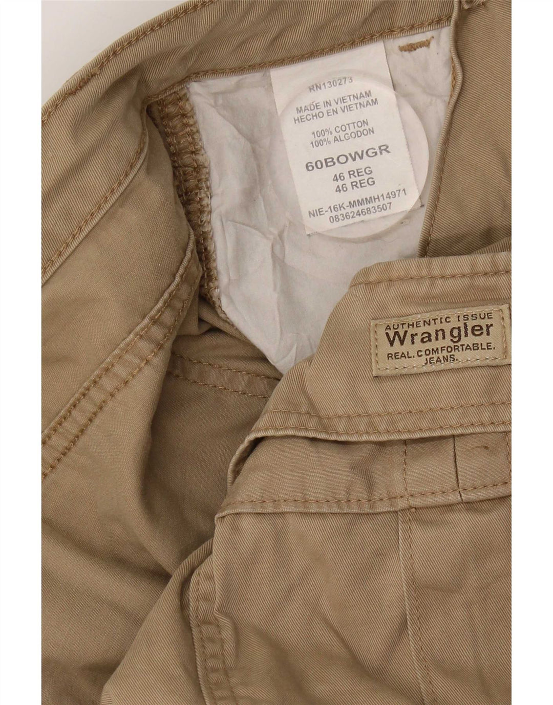 Wrangler Herren Cargoshorts W46 3XL Beige Baumwolle