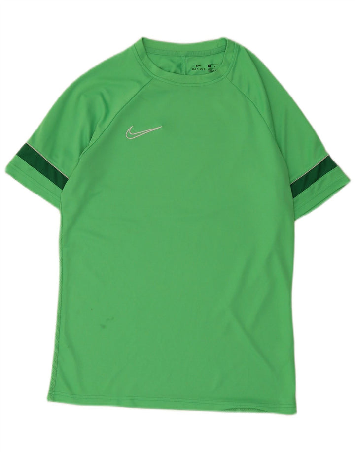 Nike Herren Dri Fit T-Shirt-Oberteil Mittelgrünes Farbblock-Polyester