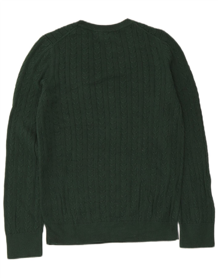 Tommy Hilfiger Damen-Pullover mit Rundhalsausschnitt, Gr. 14, Mittelgrün