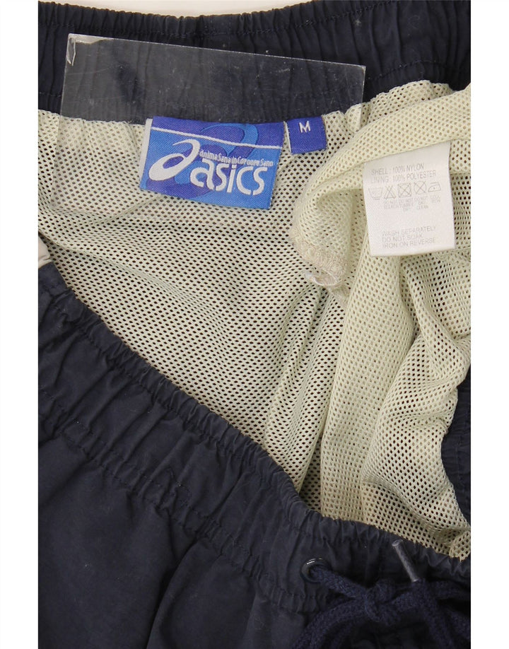 Asics Herren-Sportshorts aus mittelblauem Colourblock-Nylon in Marineblau