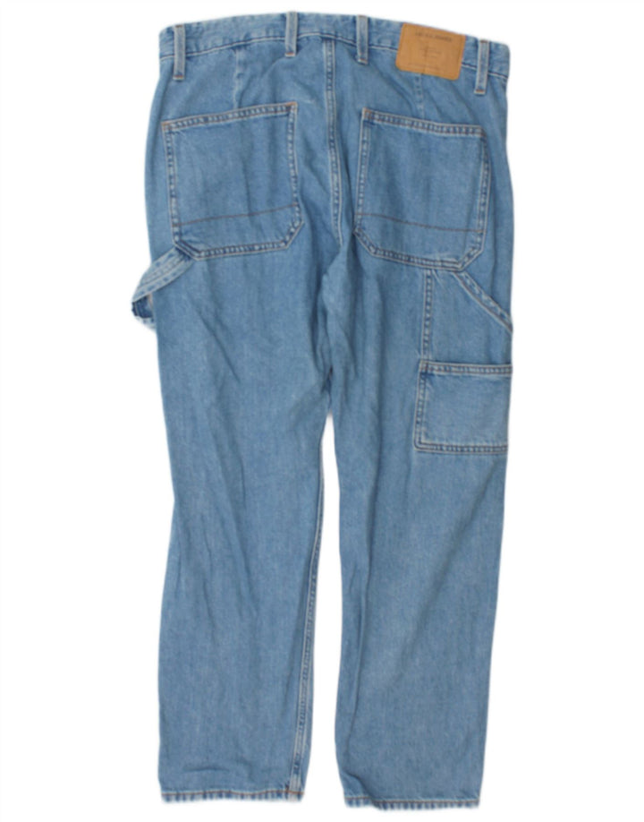 Jack & Jones Damen Cargo Straight Jeans W34 L30 Blaue Baumwolle