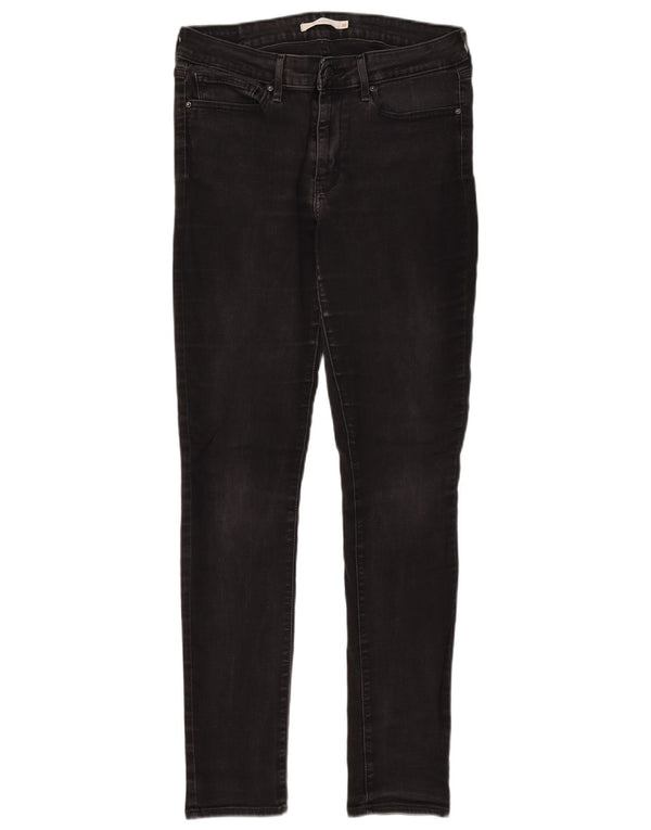 Levi's Damen 711 Skinny Jeans W30 L32 Schwarze Baumwolle