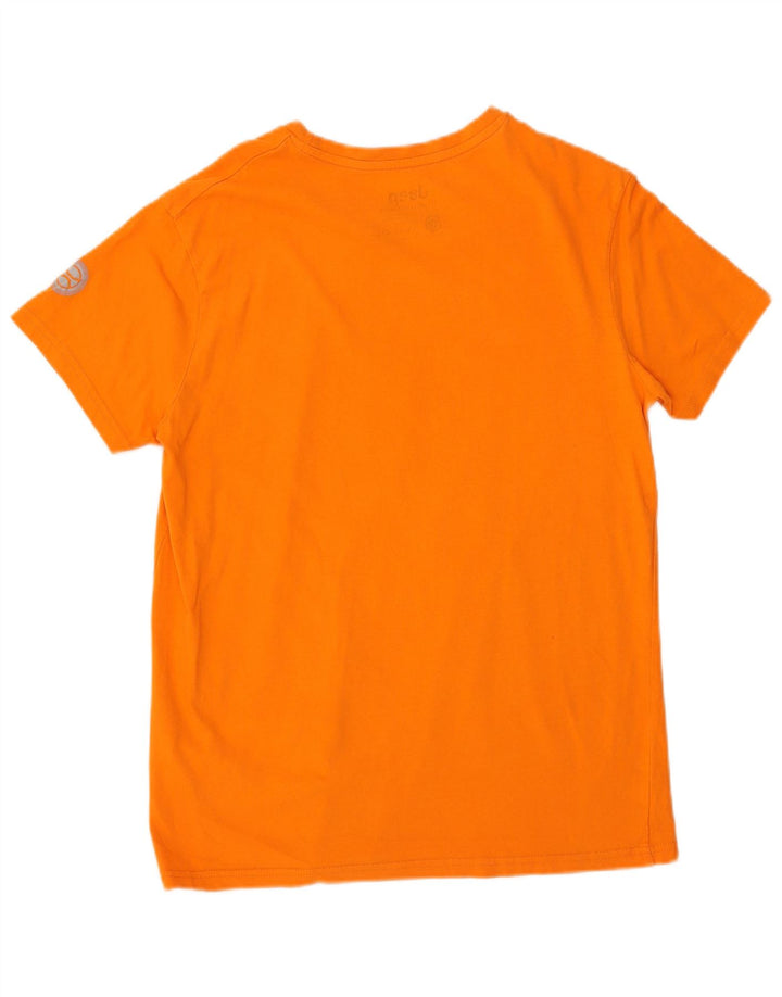Jeep Herren-T-Shirt mit Grafik, groß, aus orangefarbener Baumwolle