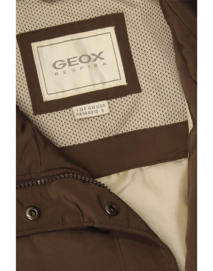 Geox Damen Übergroßer gepolsterter Mantel UK 10 Small Braun Polyester