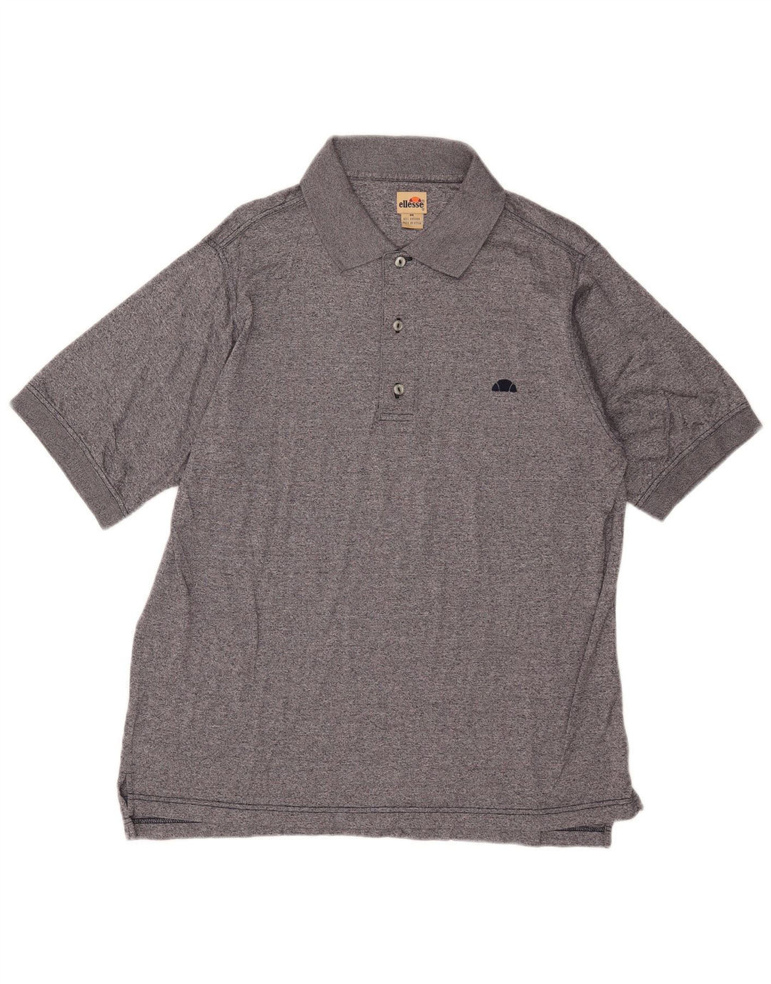 Ellesse Herren-Poloshirt, mittelgroß, marineblau gesprenkelte Baumwolle