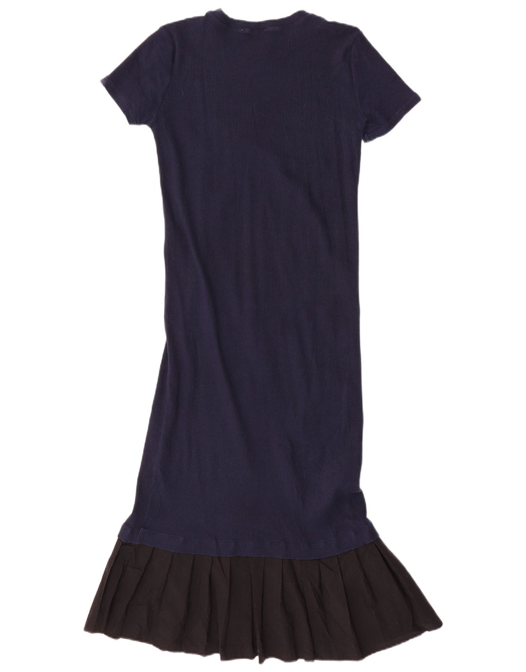 Zara Damen Maxikleid UK 12 Medium Marineblau Baumwolle