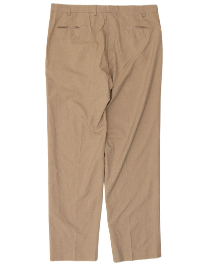 CHAPS Herren-Anzughose, gerade, W36, L32, Beige, Polyester