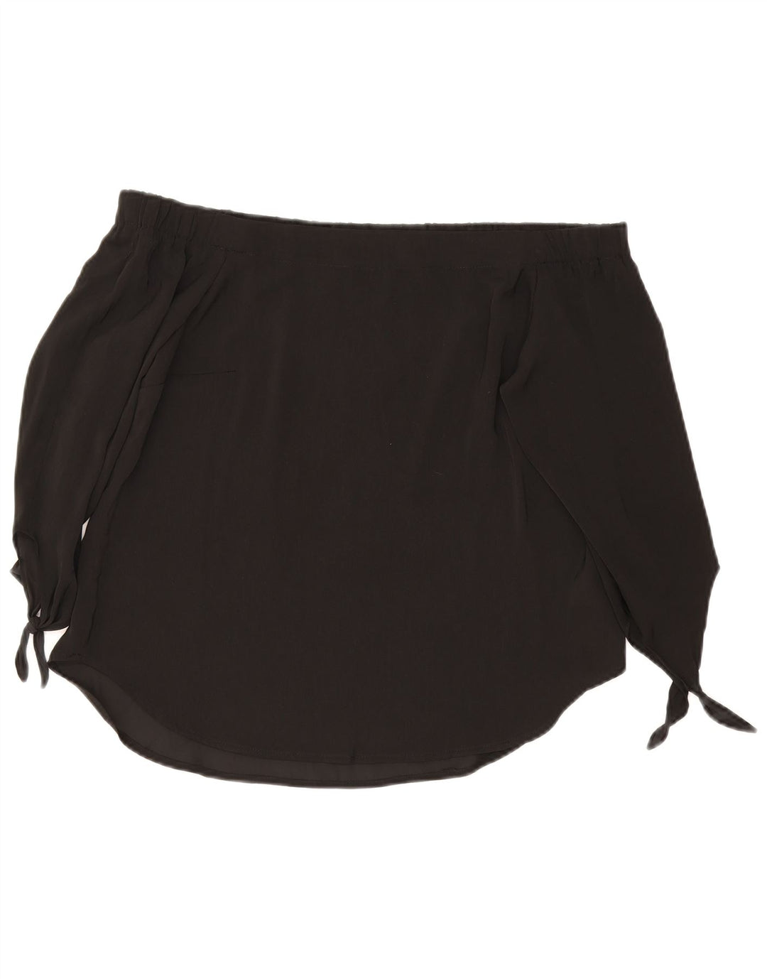 Oasis Damen-Oberteil mit 3/4-Ärmeln, schulterfrei, UK-Gr. 12, Mittelschwarz, Polyester