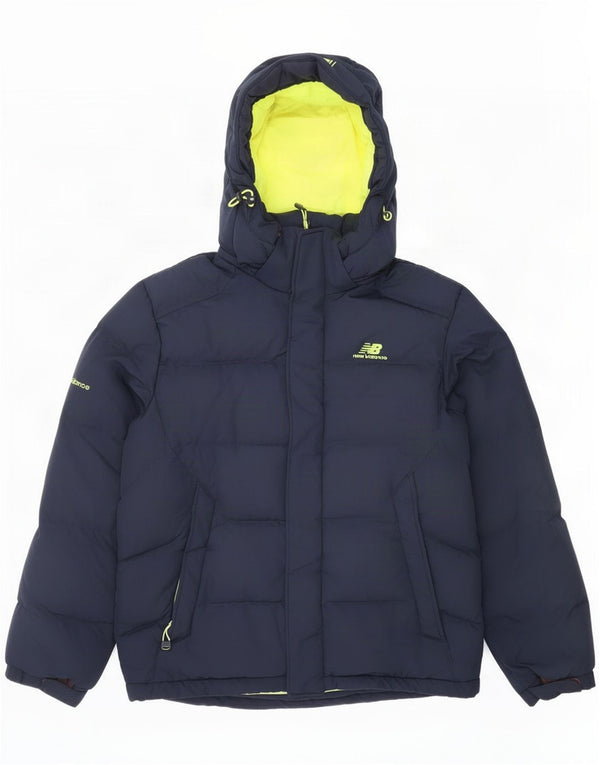 New Balance wattierte Jacke mit Kapuze für Jungen, 8–9 Jahre, mittelmarines Blau