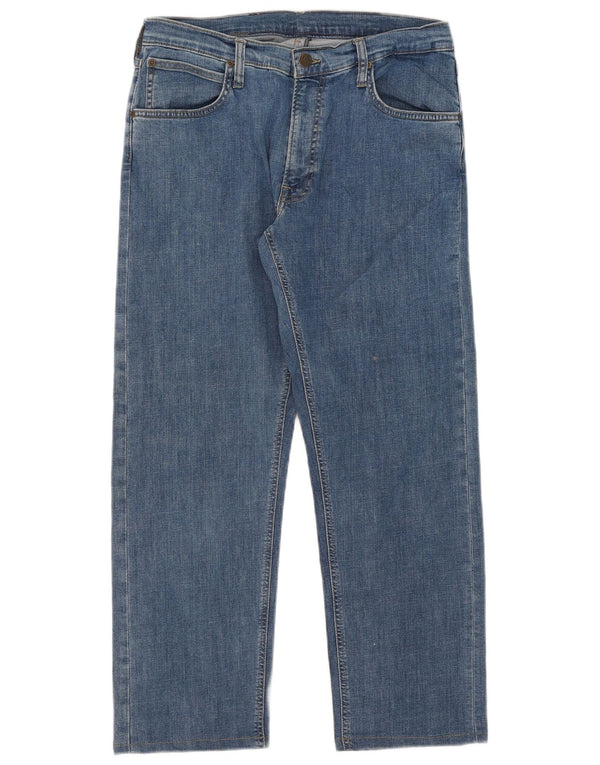 Lee Damen Daren Zip Fly Straight Jeans W34 L27 Blaue Baumwolle