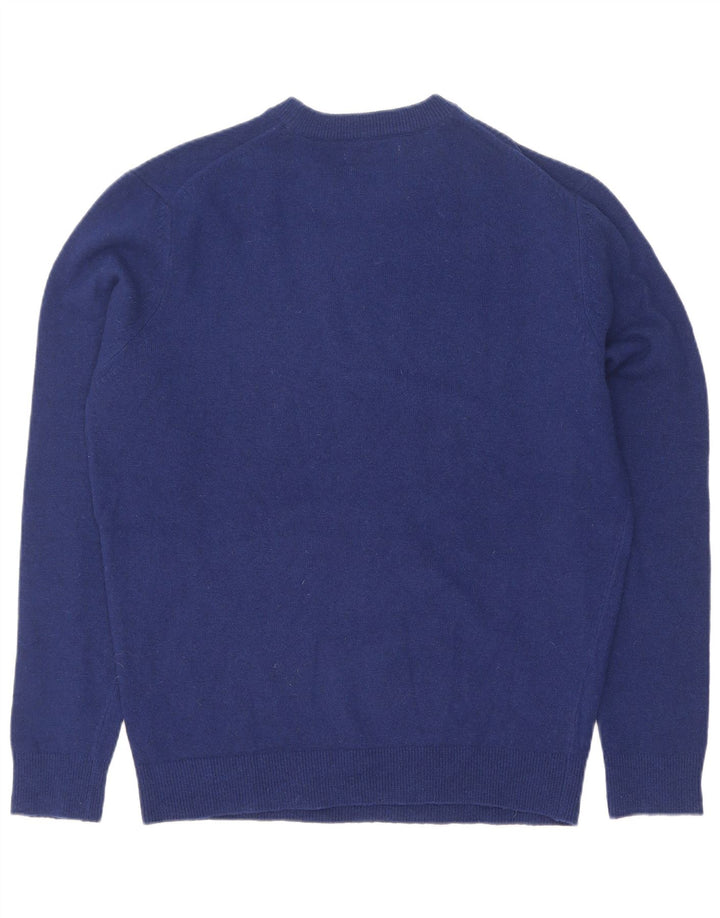 Zara Herren-Pullover mit Rundhalsausschnitt, Mittelblau