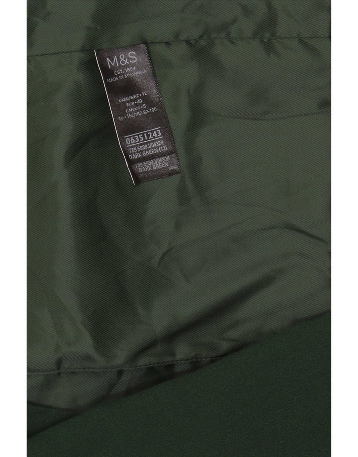 Marks & Spencer Offene Blazerjacke für Damen mit 3/4-Ärmeln, UK 12, Mittelgrün