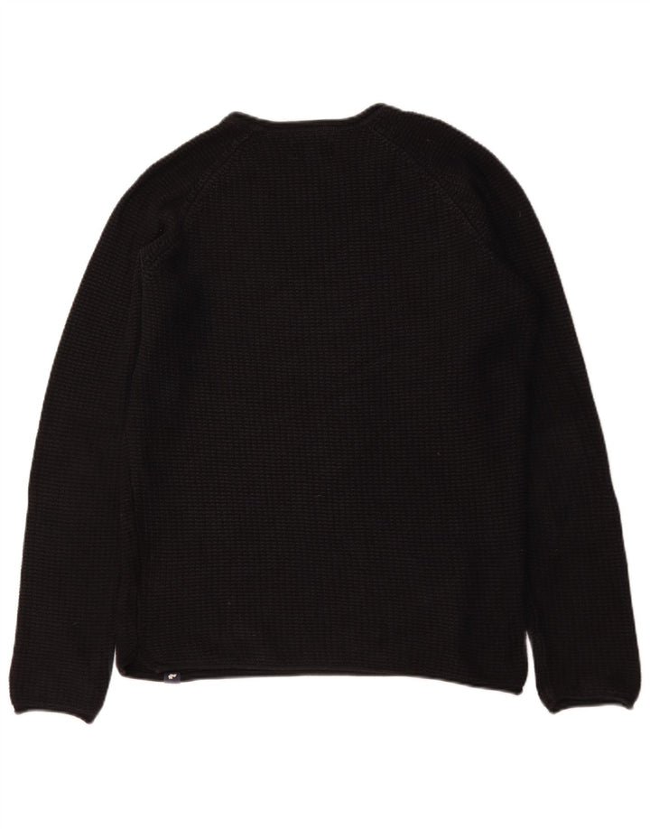 Jack & Jones Herren-Pullover mit Rundhalsausschnitt, mittelschwarz, Baumwolle