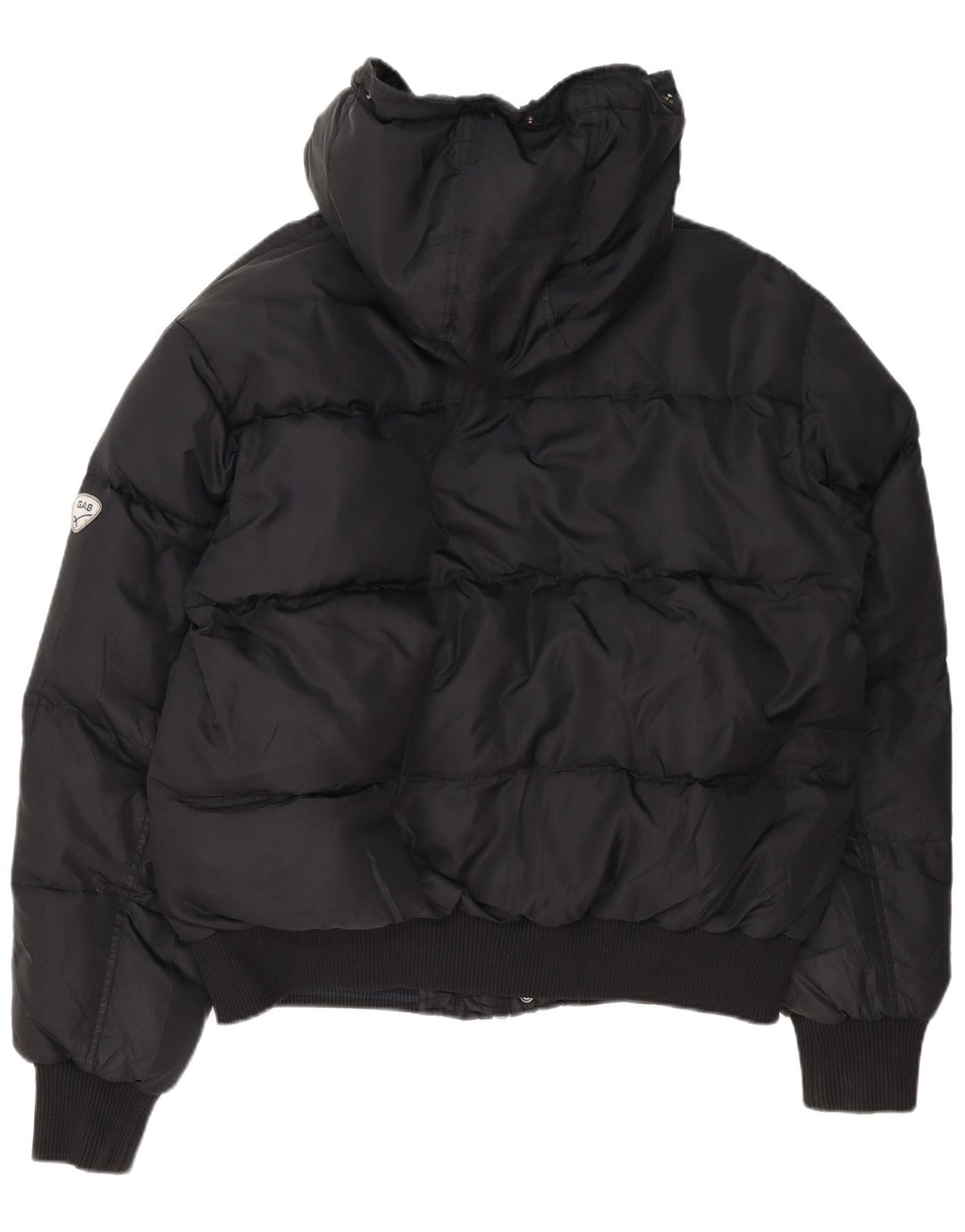 Gas gepolsterte Herrenjacke mit Kapuze, UK 44, 2XL, Schwarz