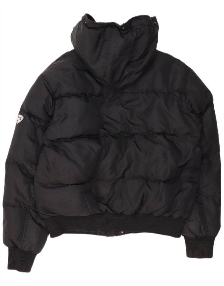 Gas gepolsterte Herrenjacke mit Kapuze, UK 44, 2XL, Schwarz