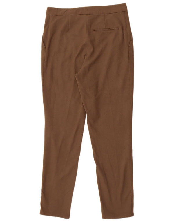 Zara Damen Slim Chino-Hose XS W24 L28 Khaki Polyester