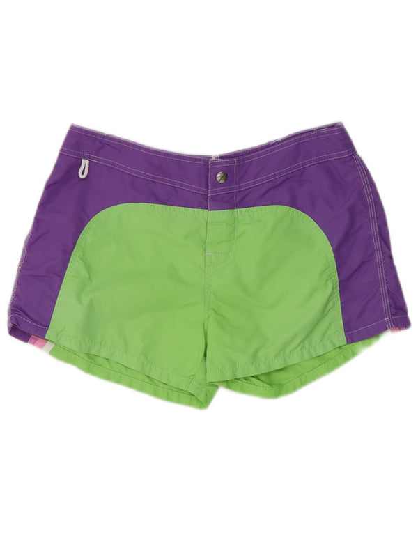 Sundek Damen-Badeshorts UK 10 Small Grünes Colourblock-Polyester