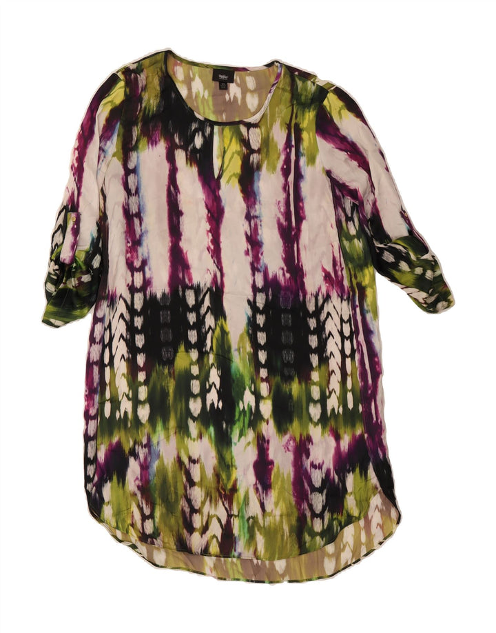 MOSSIMO Womens Tunic Dress UK 14 Medium Multicoloured Tie Dye Polyester Vintage Mossimo and Second-Hand Mossimo from Messina Hembry 