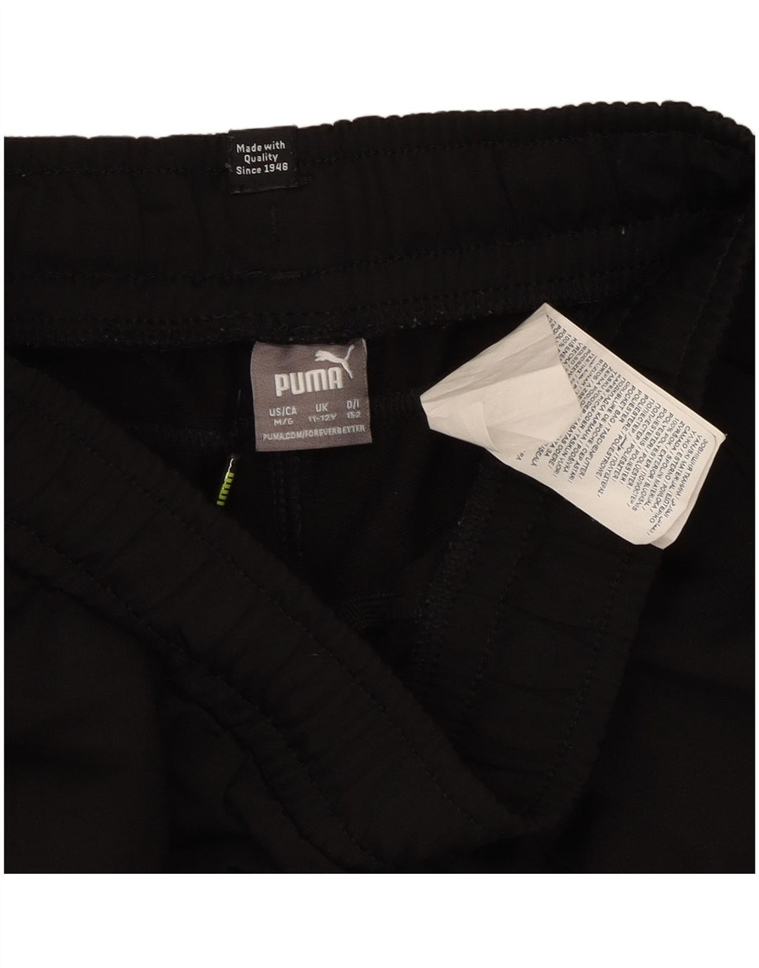 Puma Jungen-Trainingshose, Jogginghose, 11–12 Jahre, schwarzes Polyester