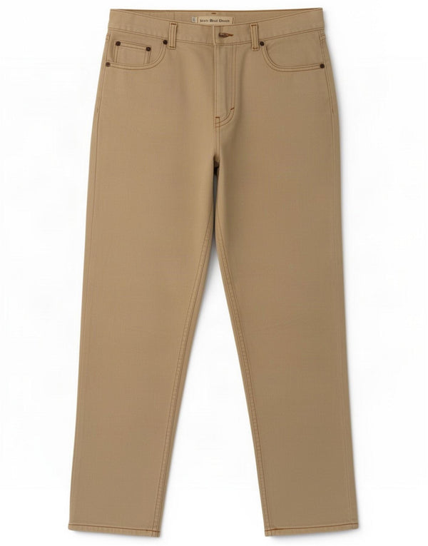 Sisley Herren Tapered Jeans W32 L30 Beige Baumwolle