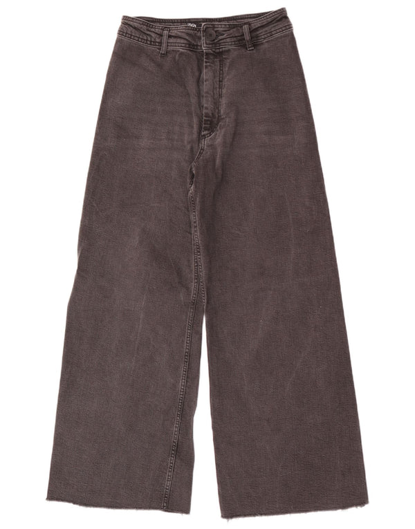 Zara Damen-Jeans mit weitem Bein, EU 40, mittelgroß, W30, L29, Schwarz