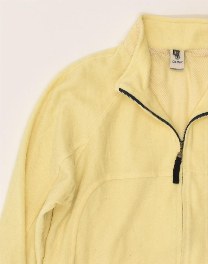 COLMAR Womens Fleece Jacket UK 18 XL Yellow Polyester | Vintage Colmar | Thrift | Second-Hand Colmar | Used Clothing | Messina Hembry 