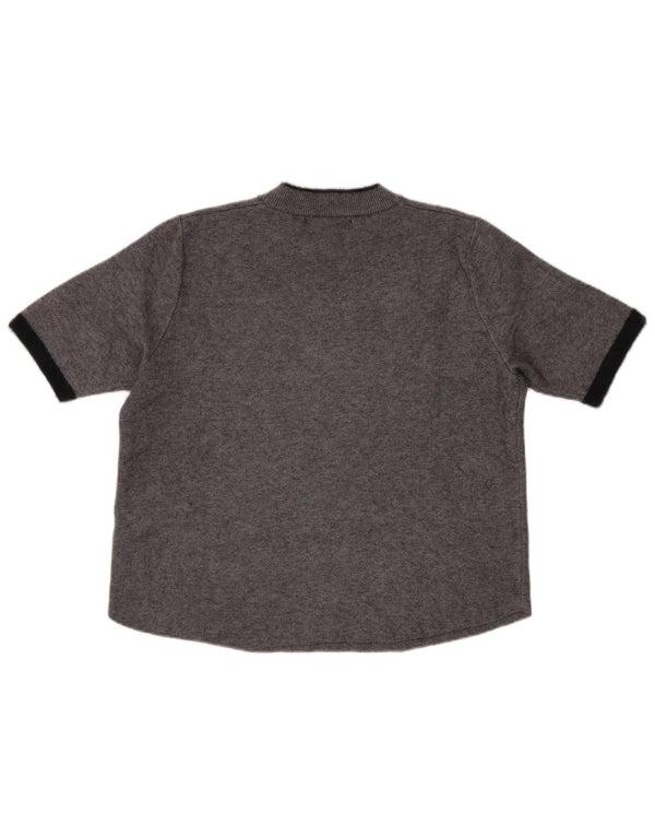 Zara Damen Crop Short Sleeve Rollkragenpullover Pullover UK 10 Small Grau