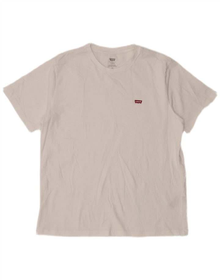 Levi's Herren Standard T-Shirt Top Large Weiß Baumwolle
