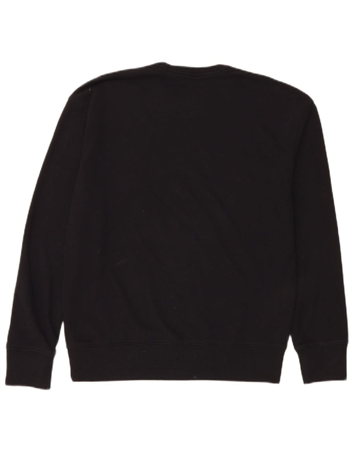Hollister Herren-Sweatshirt mit Grafik, Größe S, schwarze Baumwolle