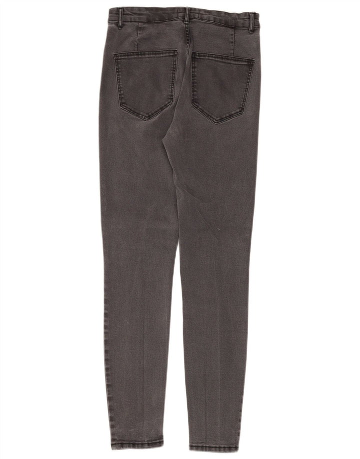 Zara Damen Skinny Jeans EU 40 Medium W30 L28 Graue Baumwolle