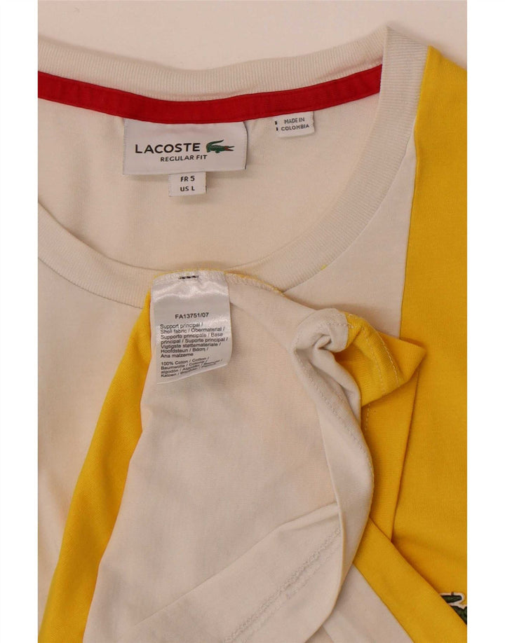 Lacoste Herren-T-Shirt mit Grafik, Größe 5, groß, mehrfarbig, Farbblock