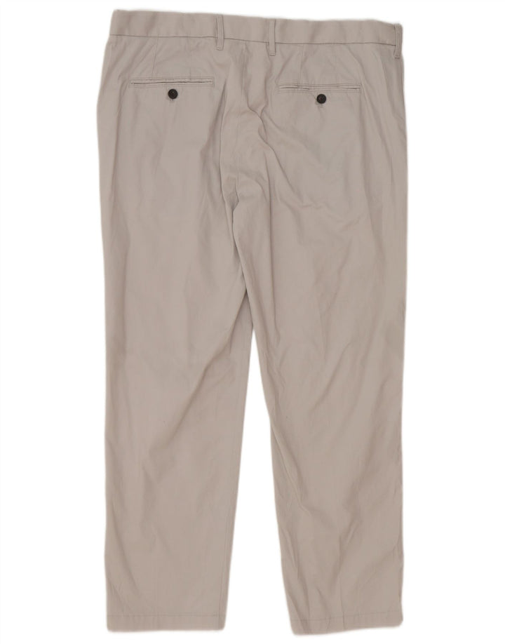 Marks & Spencer Herren-Chinohose mit normaler Passform, W38 L29, graue Baumwolle