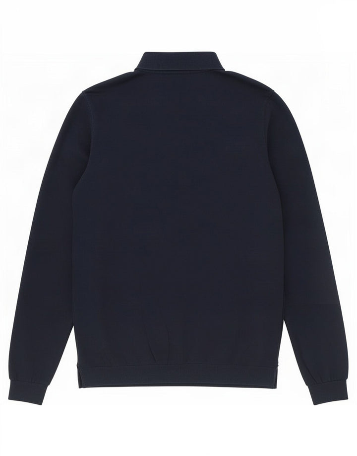 Massimo Dutti Herren-Pullover mit Rollkragen, Größe S, marineblaue Baumwolle