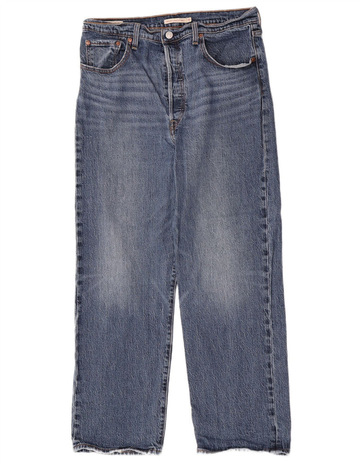 Levi's Damen Ribcage Straight Jeans W32 L29 Blaue Baumwolle