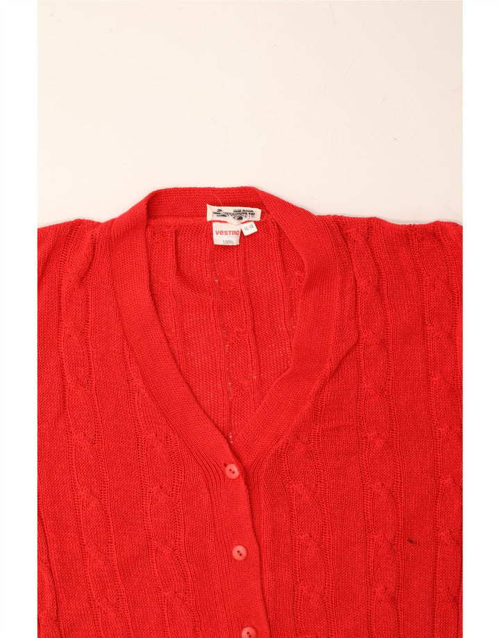 EGON VON FURSTENBERG Womens Longline Cardigan Sweater IT 46/48 Large Red Vintage Egon Von Furstenberg and Second-Hand Egon Von Furstenberg from Messina Hembry 