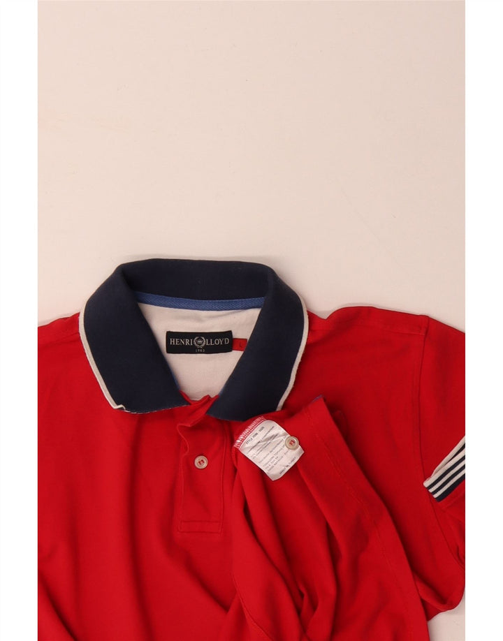 HENRI LLOYD Herren-Poloshirt, große rote Baumwolle