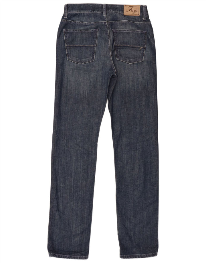 Fay Herren Slim Jeans W34 L33 Blaue Baumwolle