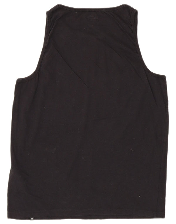 Quiksilver Mens Graphic Vest Top Large Schwarz Baumwolle