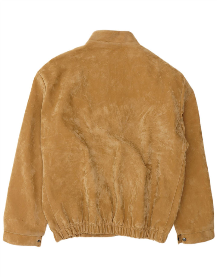 Vintage Herren Wildleder Bomberjacke UK 40 Large Beige
