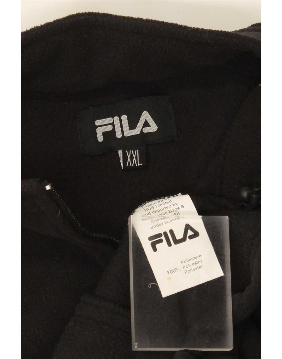 Fila Herren Liner Fleecejacke UK 44 2XL Schwarz Polyester