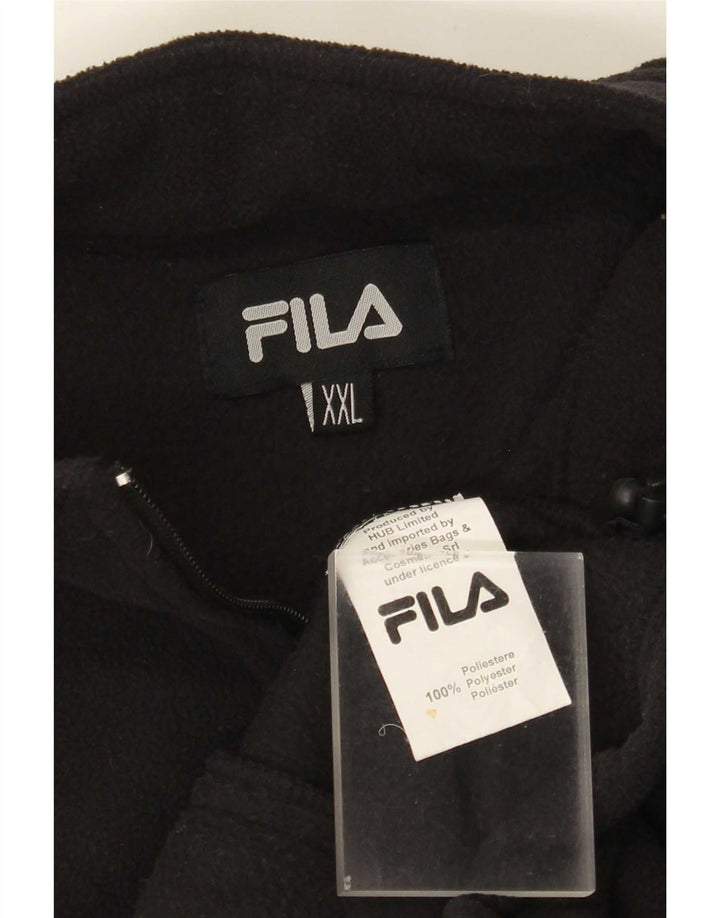 Fila Herren Liner Fleecejacke UK 44 2XL Schwarz Polyester