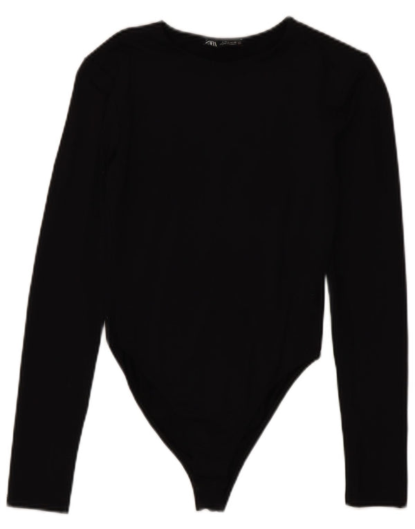 Langärmliger Damen-Body von Zara, Größe S, Größe S, Schwarz, Polyamid