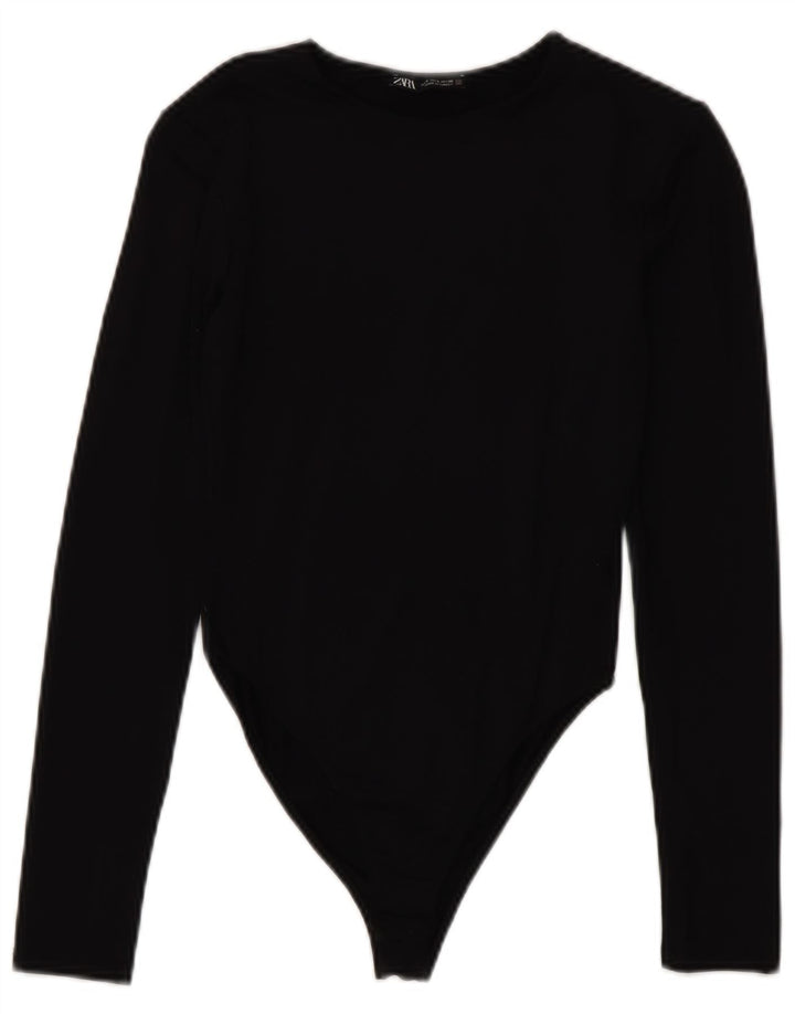 Langärmliger Damen-Body von Zara, Größe S, Größe S, Schwarz, Polyamid