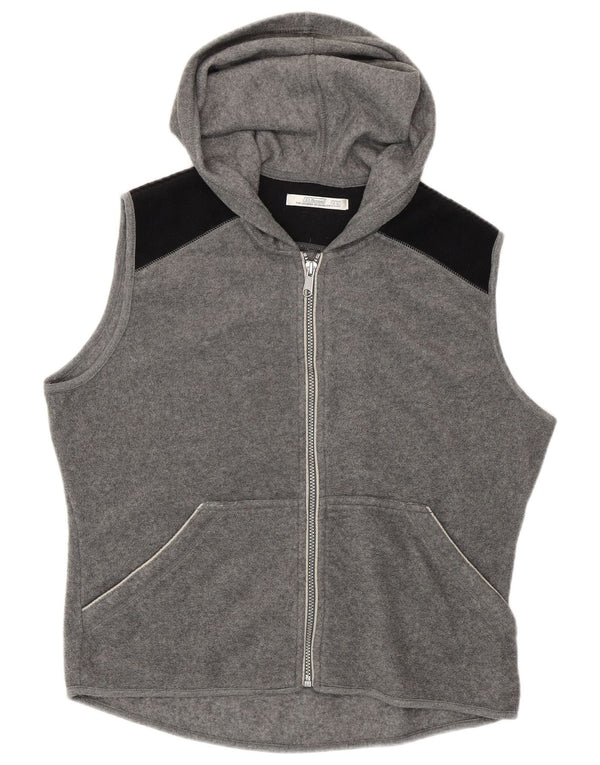 St. Bernard Damen Kapuzen-Fleeceweste UK 14/16 Large Grau Farbblock