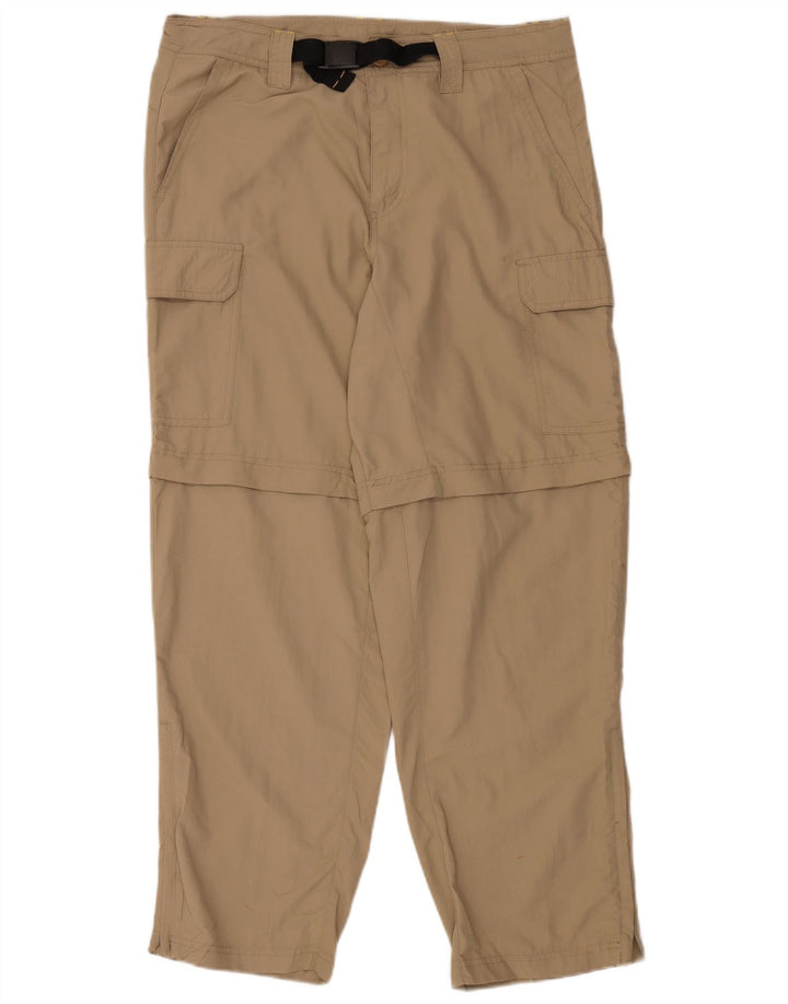EDDIE BAUER Herren gerade Cargohose W34 L30 Beige Nylon