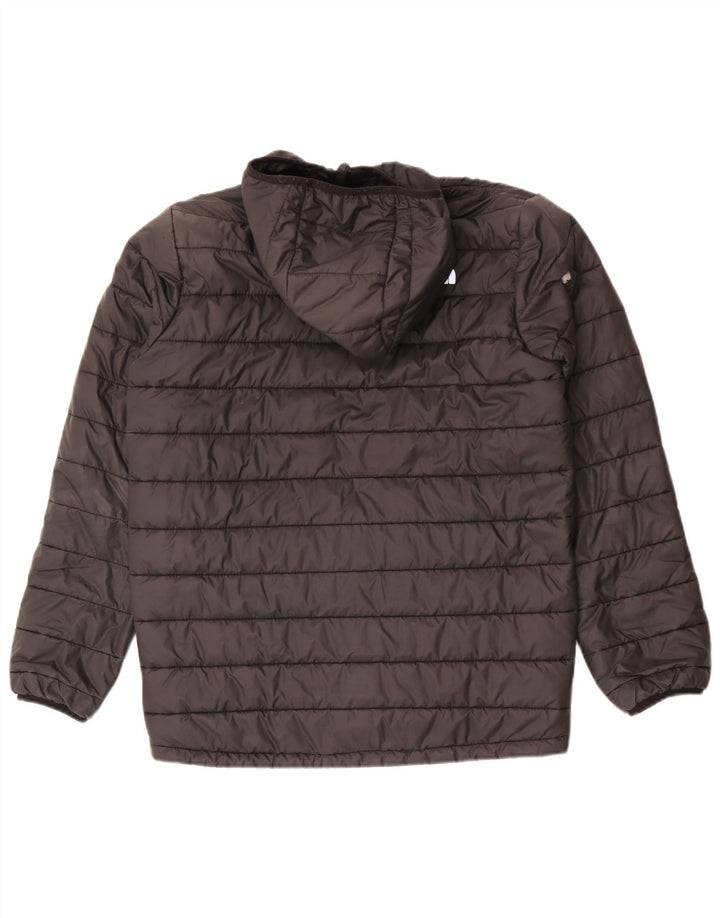 The North Face wattierte Jungenjacke mit Kapuze, 14–15 Jahre, XL, schwarzes Polyester