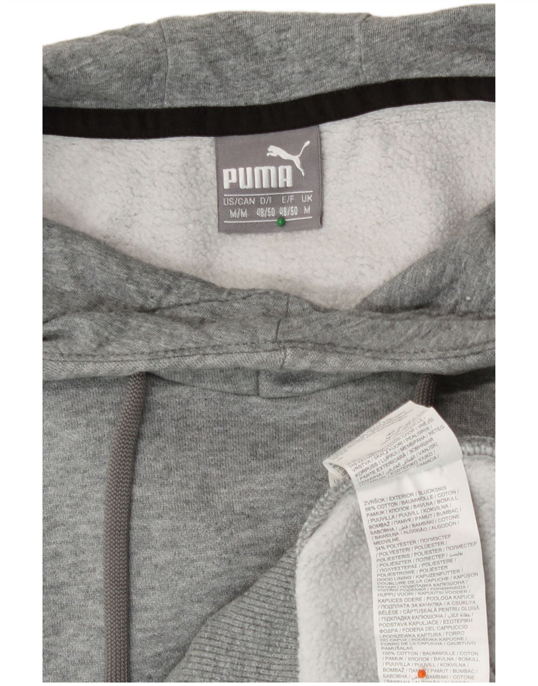 Puma Herren-Kapuzenpullover mit Grafik, mittelgrau gesprenkelte Baumwolle