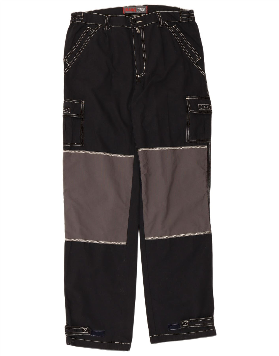 Slam Herren Cargohose IT 50 Large W36 L34 Schwarz Colourblock Baumwolle